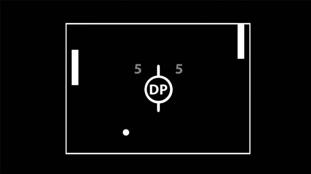 A screenshot of the gameplay from the Classic Pong game event in my Dual Pong game.