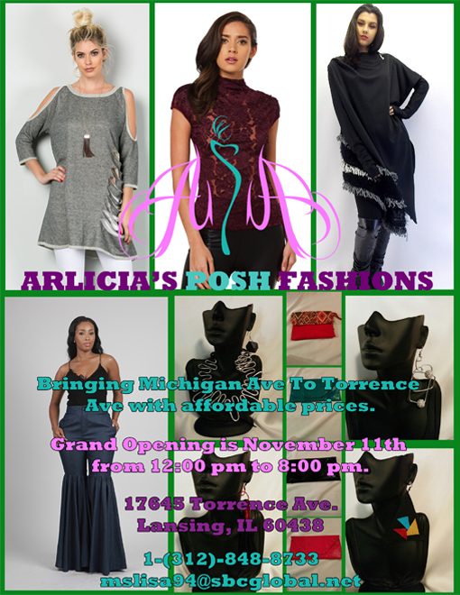 A design that I created for the second version of the Arlicia's Posh Fashions flyer.
