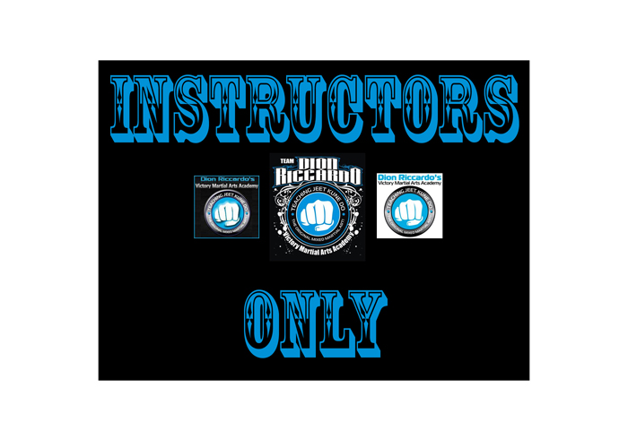 A design that I created for the first version of the Victory MMA Instructors Only sign.