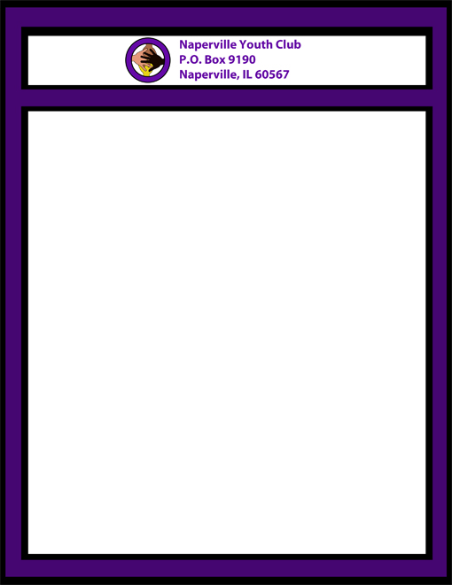 A design that I created for the first version of the Naperville Youth Club letterhead.