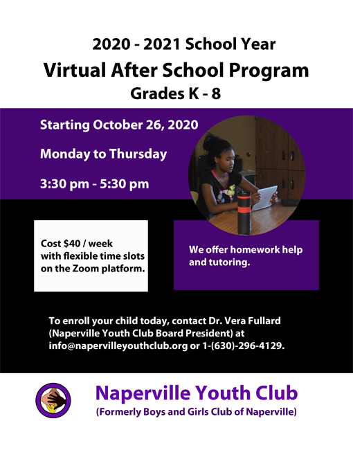 A design that I created for the fourth version of the Naperville Youth Club flyer.