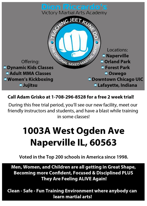 A design that I created for the back side of the Victory MMA Flyer.